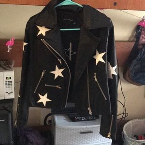 Brand new stars leather jacket